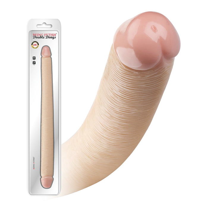 Being Fetish - PVC Incredible Double Ended Dildo 19.1" flesh-Erotiekvoordeel.nl