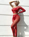 Snapshot - #hotterthanhot - Erotische Visnet Panty en Topje - One Size - Rood-Erotiekvoordeel.nl