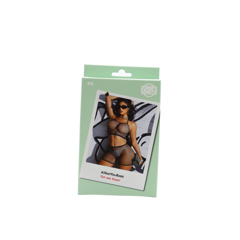 Snapshot - #igotyoubabe - Top en Short - One Size - Zwart-Erotiekvoordeel.nl