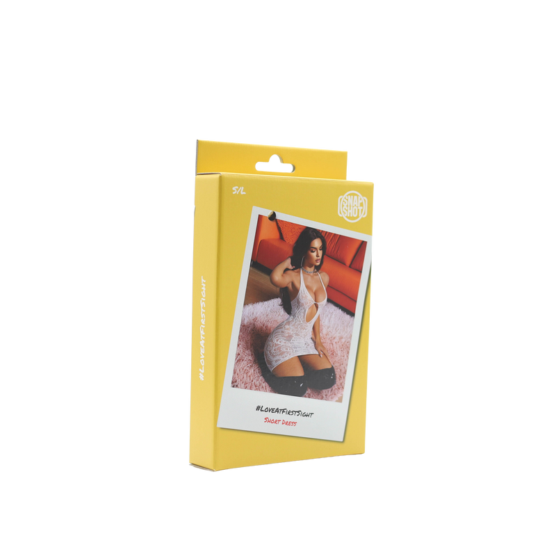 Snapshot - #loveatfirstsight - Sexy Kort Jurkje - One Size - Wit-Erotiekvoordeel.nl