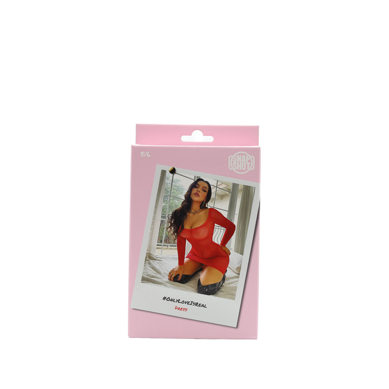 Snapshot - #onlyloveisreal - Sexy Kort Jurkje - One Size - Rood-Erotiekvoordeel.nl
