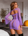 Snapshot - #prettyinpurple - Sexy Kanten Jurkje met Schoudertop - Lila-Erotiekvoordeel.nl