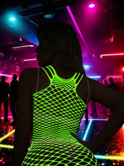 Snapshot - #firefly - Visnet Mini Jurkje - One Size - Glow-in-the-dark-laced-up.nl