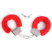 Smart Moves - Metalen Handboeien met Fake Fur - Rood-Erotiekvoordeel.nl