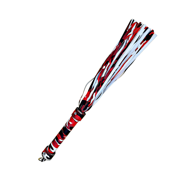 Smart Moves - Flogger in Camouflage Print - PU Leer - Rood/Zwart/Wit-Erotiekvoordeel.nl