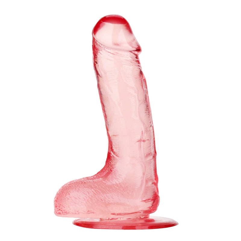 Being Fetish - TPR Dildo - 18 cm - Transparant Roze-laced-up.nl