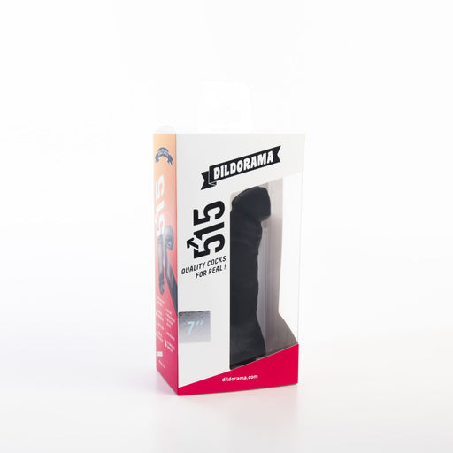 515 line - Dildo - 19.5 x 4.5 cm - Met Zuignap - Zwart-Laced-up.nl
