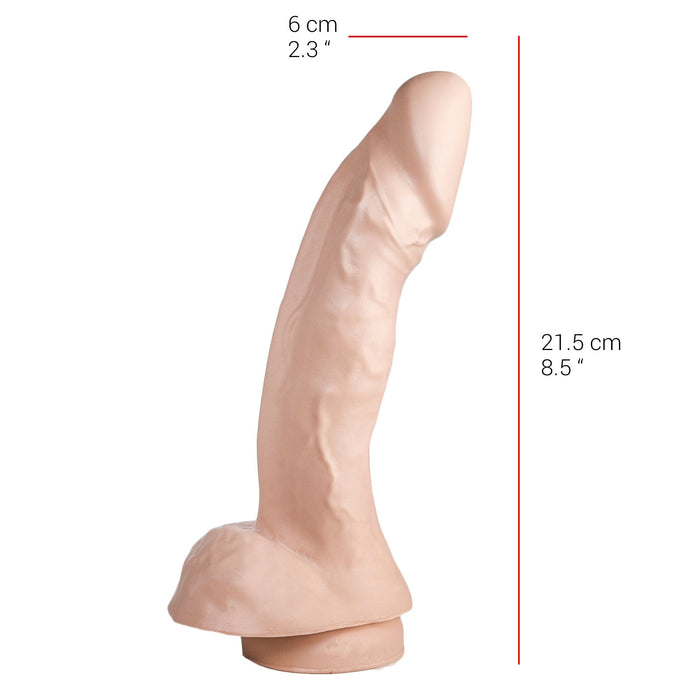 515 line - Dildo - 27 x 6 cm - Met Zuignap - Lichte Huidskleur-Laced-up.nl