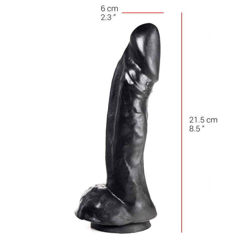 515 line - Dildo - 27 x 6 cm - Met Zuignap - Zwart-Laced-up.nl