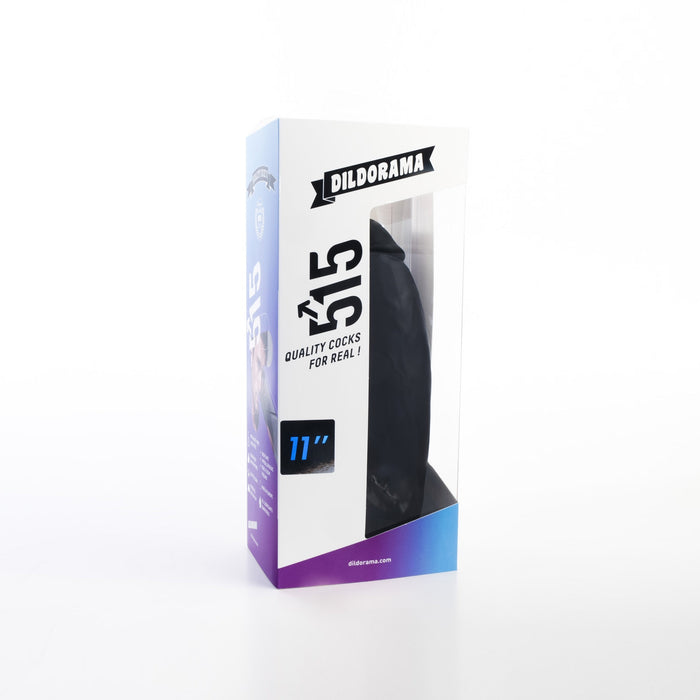 515 line - Dildo - 28 x 6 cm - Met Zuignap - Zwart-Erotiekvoordeel.nl