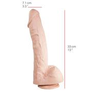 515 line - Dildo - 35 x 7.1 cm - Met Zuignap – Lichte Huidskleur-Laced-up.nl