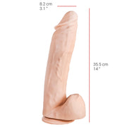 515 line - Dildo - 36 x 8.2 cm - Met Zuignap - Lichte Huidskleur-Laced-up.nl