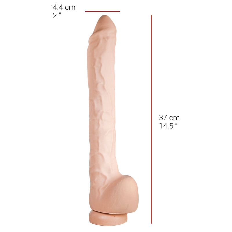 515 line - Dildo - 37 x 4,4 cm - Mit Saugnapf - Helle Hautfarbe - Laced-up.nl