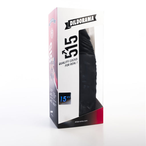 515 line - Dildo - 38 x 9 cm Met Zuignap - Zwart-Laced-up.nl