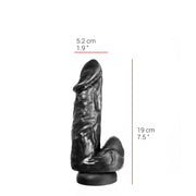515 line - Dildo - Met Zuignap 20.5 x 5,2 cm - Zwart-Laced-up.nl