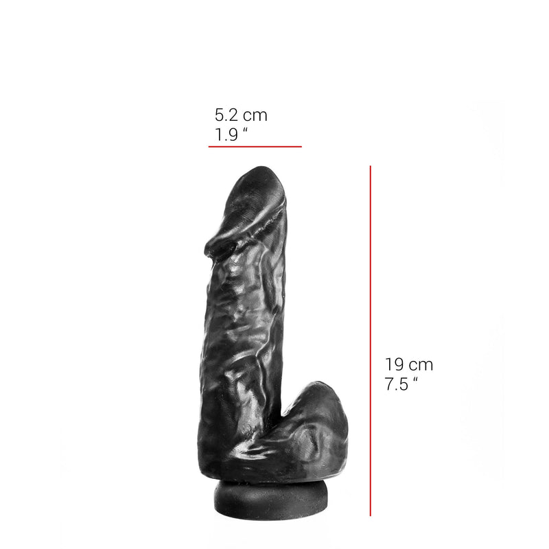 515 line - Dildo - Met Zuignap 20.5 x 5,2 cm - Zwart-Laced-up.nl