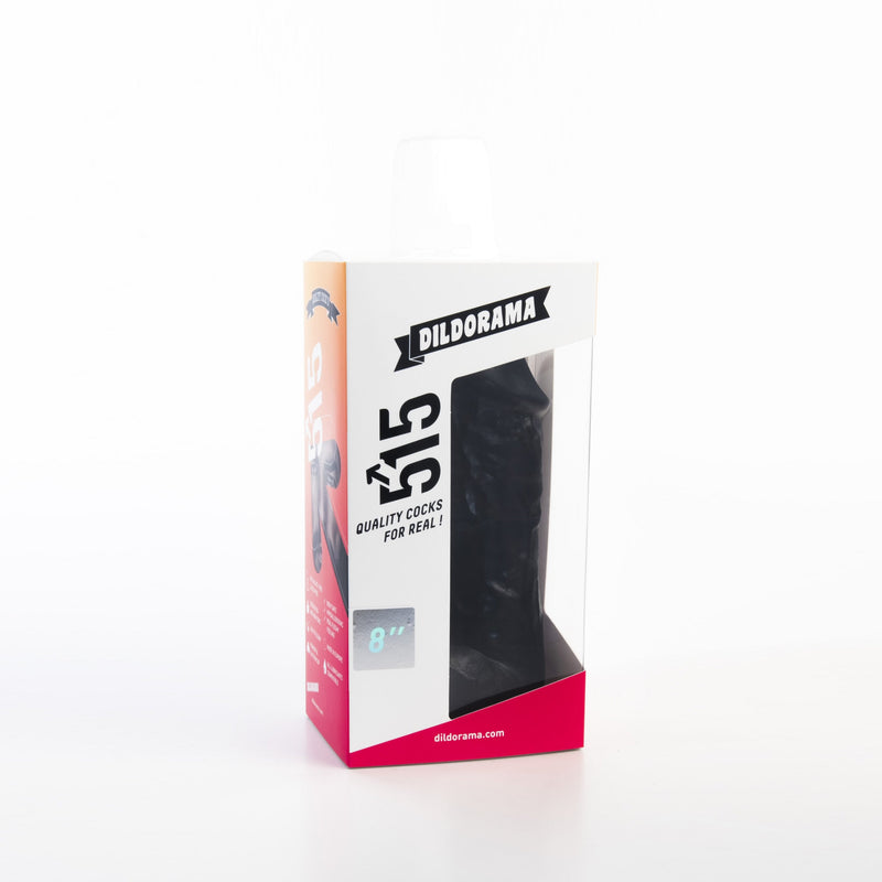 515 line - Dildo - Met Zuignap 22 x 5.6 cm - Zwart-Laced-up.nl