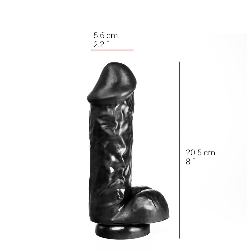 515 line - Dildo - Met Zuignap 22 x 5.6 cm - Zwart-Laced-up.nl