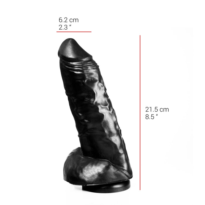515 line - Dildo - Met Zuignap 22.5 x 6.2 cm - Zwart-Laced-up.nl