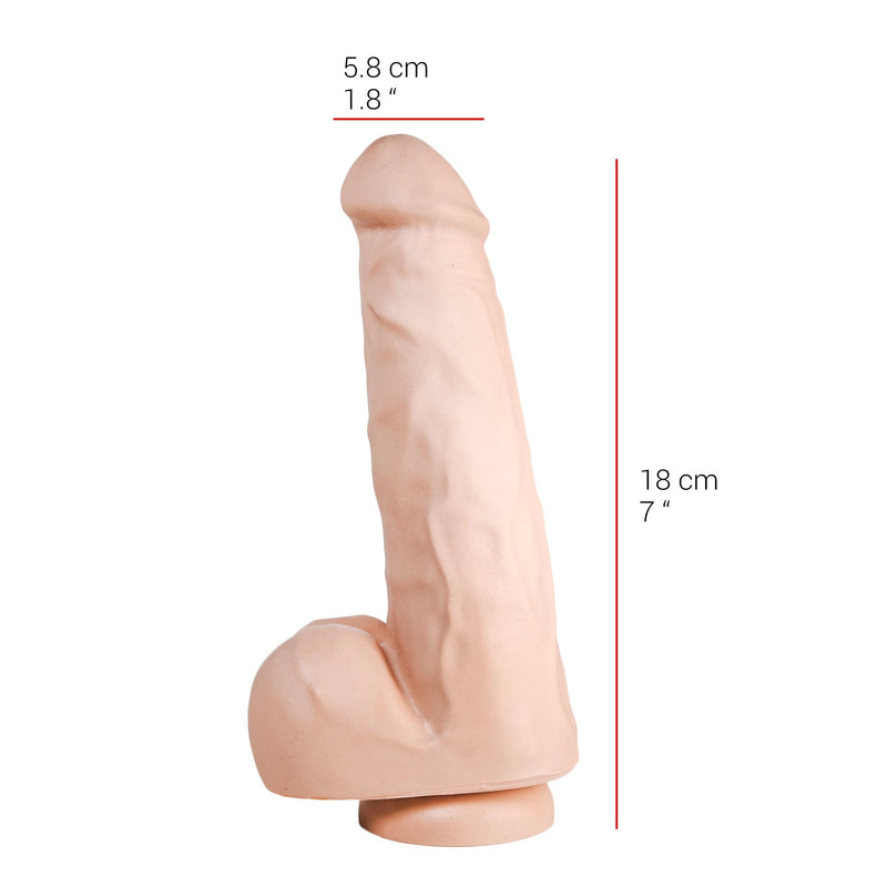 515 line - Dildo - Met Zuignap 23.5 x 5.8 cm - Lichte Huidskleur-Laced-up.nl