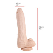 515 line - Dildo - Met Zuignap - 25.5 x 4.9 cm - Lichte Huidskleur-Laced-up.nl