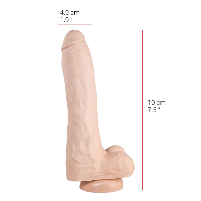 515 line - Dildo - Met Zuignap - 25.5 x 4.9 cm - Lichte Huidskleur-Laced-up.nl