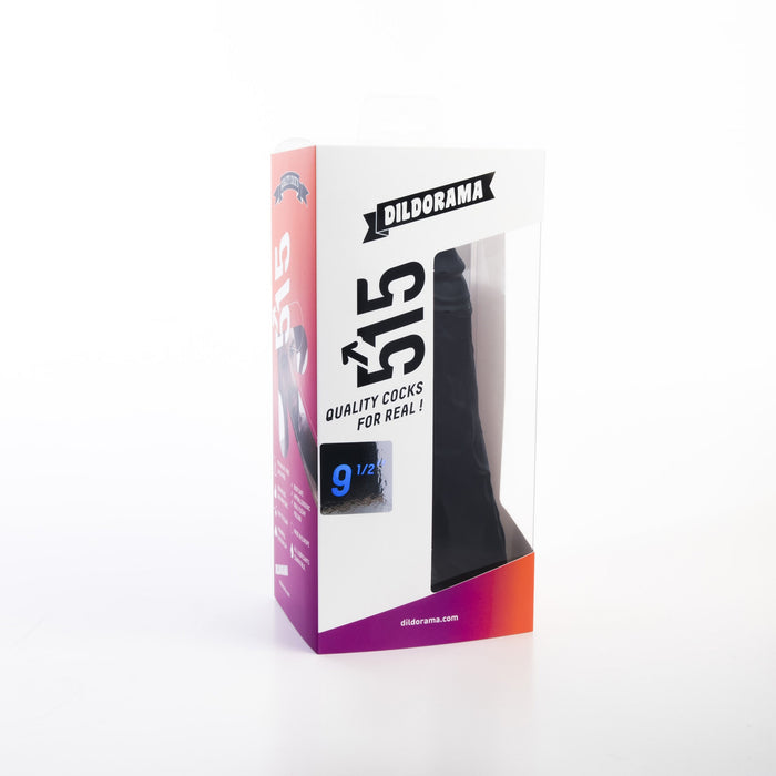 515 line - Dildo - Met Zuignap - 25.5 x 4.9 cm - Zwart-Laced-up.nl