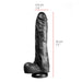 515 line - Dildo - Met Zuignap - 25.5 x 4.9 cm - Zwart-Laced-up.nl