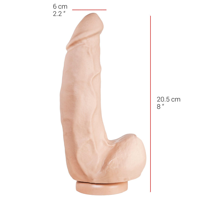 515 line - Dildo - Met Zuignap - 26.5 x 6 cm - Lichte Huidskleur-Laced-up.nl