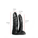515 line - Dubbele Dildo - 18 & 13 cm - Zwart-Laced-up.nl