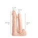515 line - Dubbele Dildo - 20.5 en 14 cm - Lichte Huidskleur-Laced-up.nl