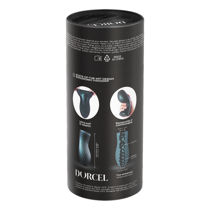 Dorcel - Sili-Cup - Dual Sensation Masturbator - Siliconen - Blauw Metallic