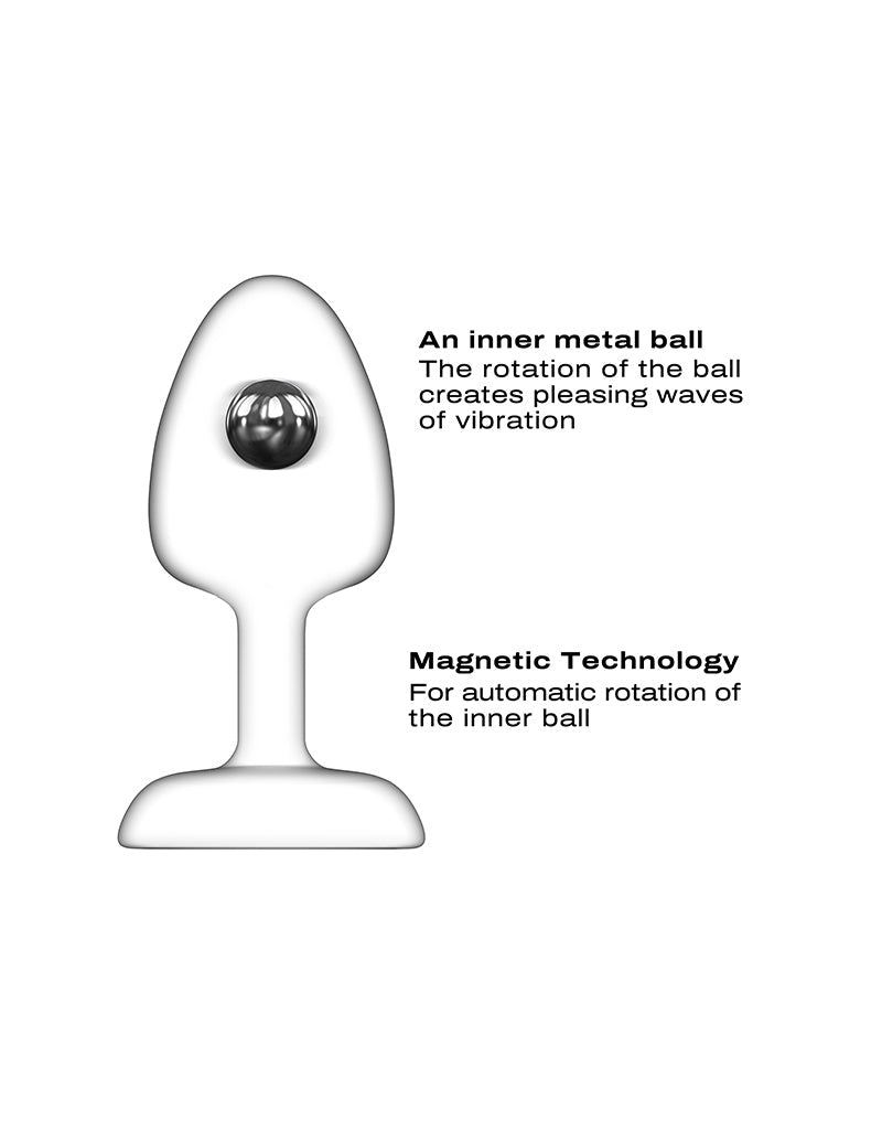 Dorcel - Vibrerende Geisha Infinite Buttplug met Bewegende Metalen Kogel - Zwart - Met Afstandsbediening-laced-up.nl