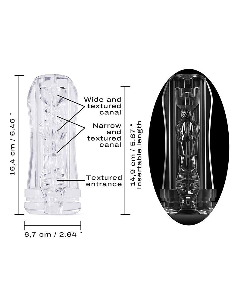 Dorcel - Deep Blow Multi Sensation - Stroker Sleeve For Masturbator - Transparent