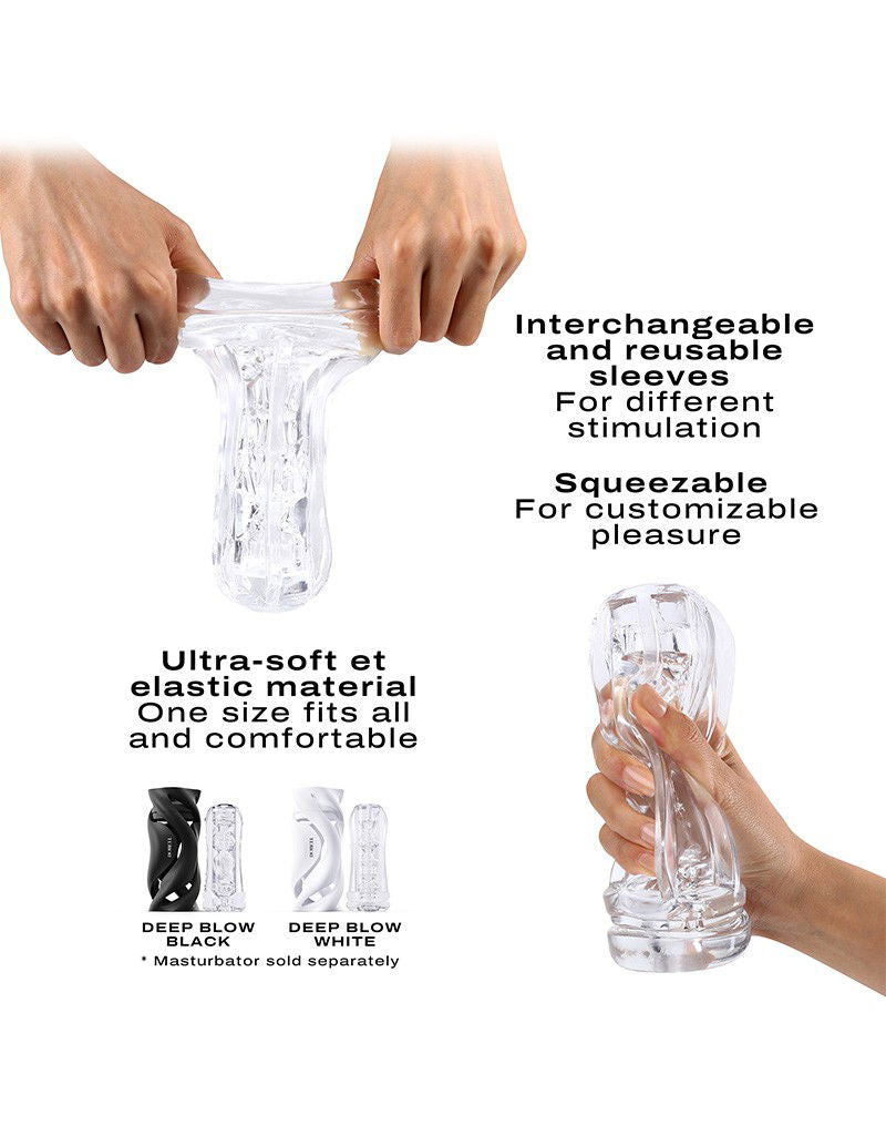Dorcel - Deep Blow Multi Sensation - Stroker Sleeve For Masturbator - Transparent