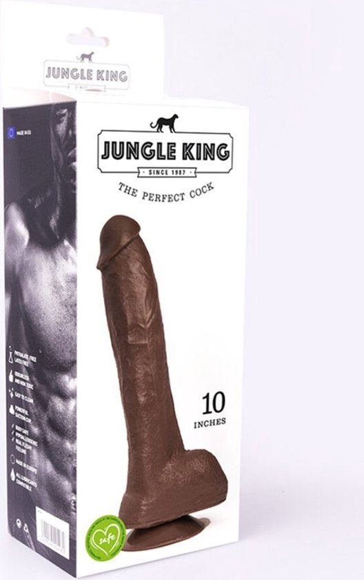 All Black Jungle King - Dildo - 25,5 cm zwart