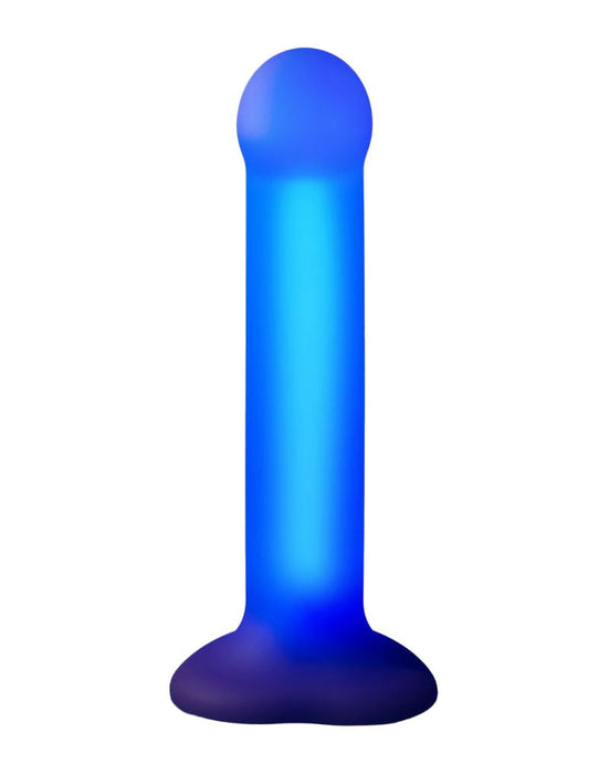 Strap-On-Me – Glow-LED Dildo – Lila – Größe M