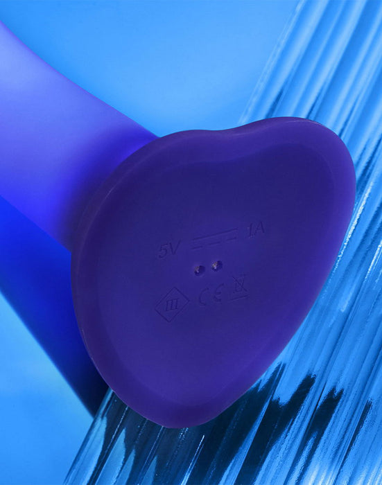 Strap-On-Me – Glow-LED Dildo – Lila – Größe M