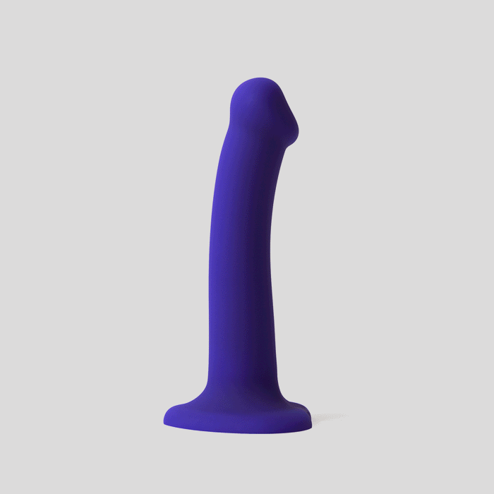 Strap-On-Me – Glow-LED Dildo – Lila – Größe M