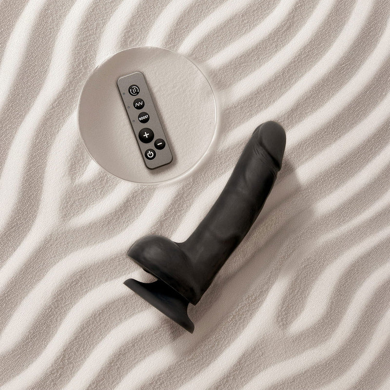 Strap-On-Me - Roterende & Vibrerende Realistische Dildo - Zwart-Erotiekvoordeel.nl