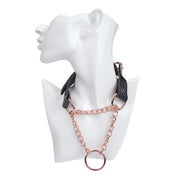 Liebe Seele - Martingale Collar - Zwart/Rosé Goud-Erotiekvoordeel.nl
