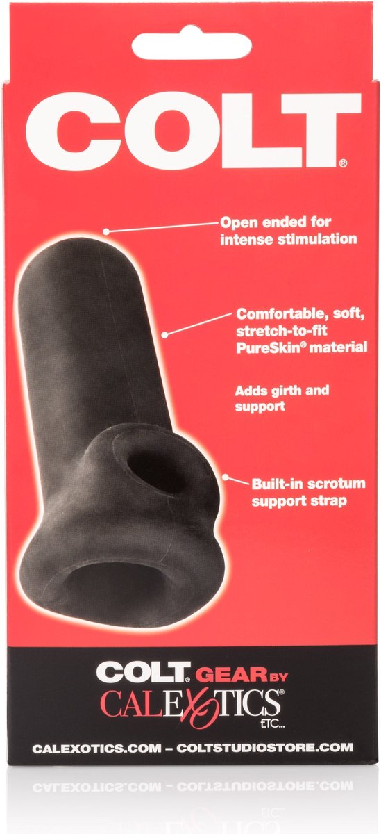 COLT Slammer – Penissleeve – Pure Skin Rubber - Zwart-Erotiekvoordeel.nl