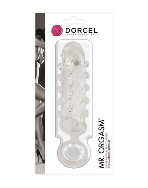 Dorcel - Mr. Orgasm Elastische Penis Sleeve Met Noppen - Transparant-Laced-up.nl