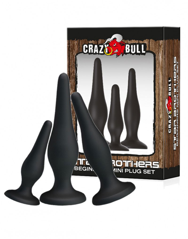 Crazy Bull - Buttplug Anal Training Set - Star Brothers - Negro
