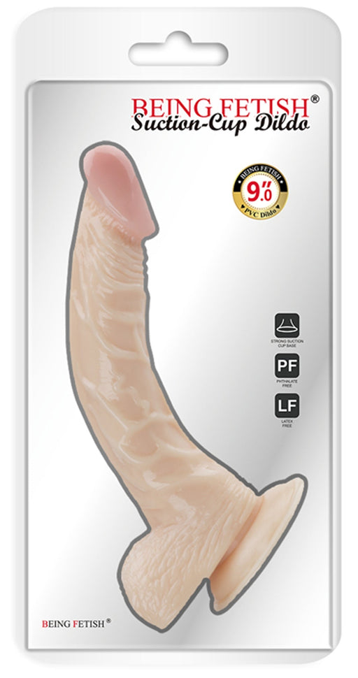 Being Fetish - PVC Dildo 9" flesh-Erotiekvoordeel.nl