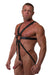 665 - Body Harnas - Neoprene Jock Harness - Zwart - Riemenbody - Verkrijgbaar in S/M en L/XL-Laced-up.nl