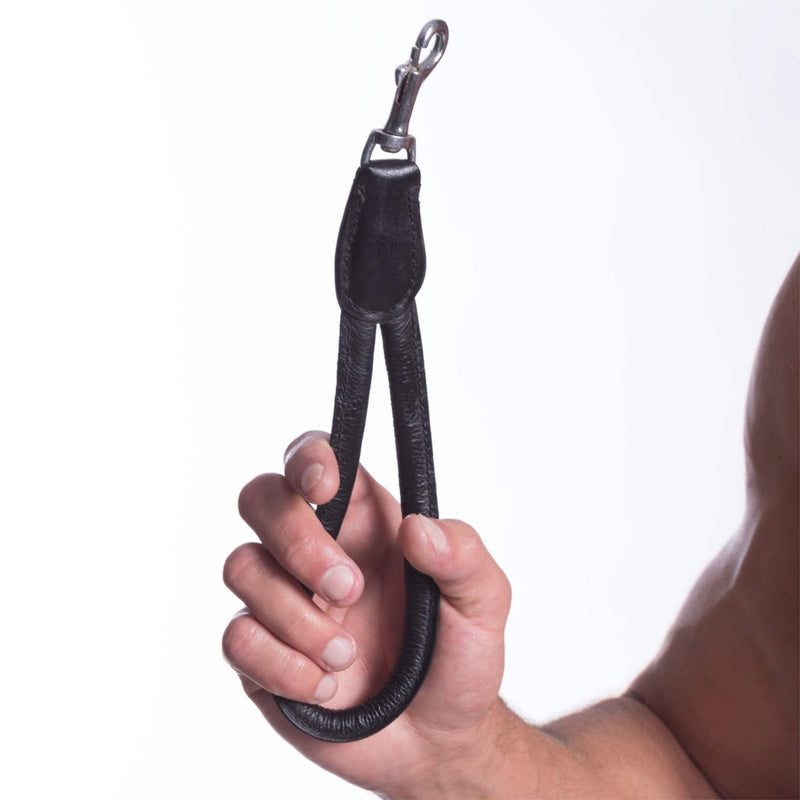 665 Leather - Leiband - Korte Zwarte Hondenriem - City Leash - Short Leash-Laced-up.nl