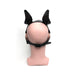 665 Leather - Masker - Playful Pup Hood - Zwart/Geel - One Size-Laced-up.nl