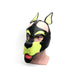 665 Leather - Masker - Playful Pup Hood - Zwart/Geel - One Size-Laced-up.nl