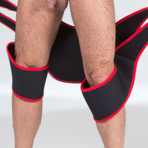 665 Leather - Neoprene Sling Band - Rood/Zwart-Erotiekvoordeel.nl